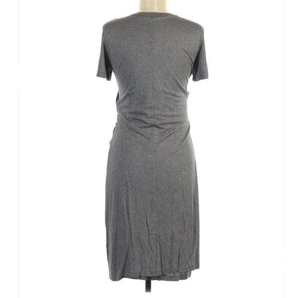 NEW A.L.C. Short Sleeve Gray Amy Side Draped Jersey Shift Dress Size Medium - Picture 4 of 7